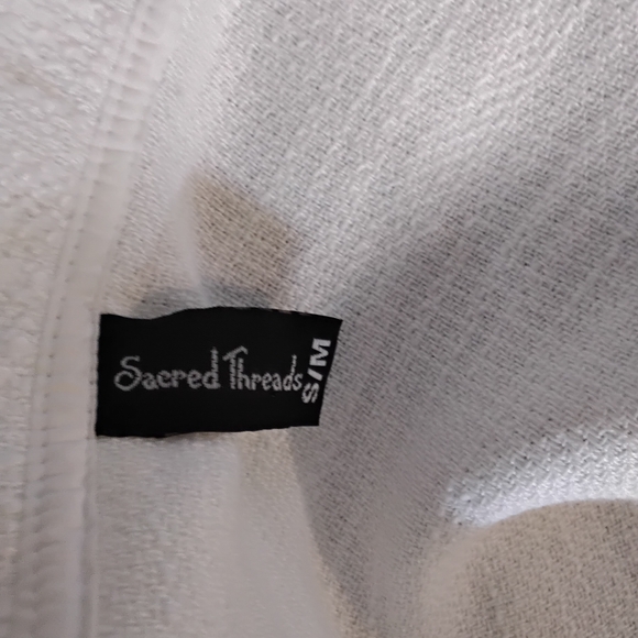Sacred Threads Ivory Textured Jacket - Picture 3 of 3